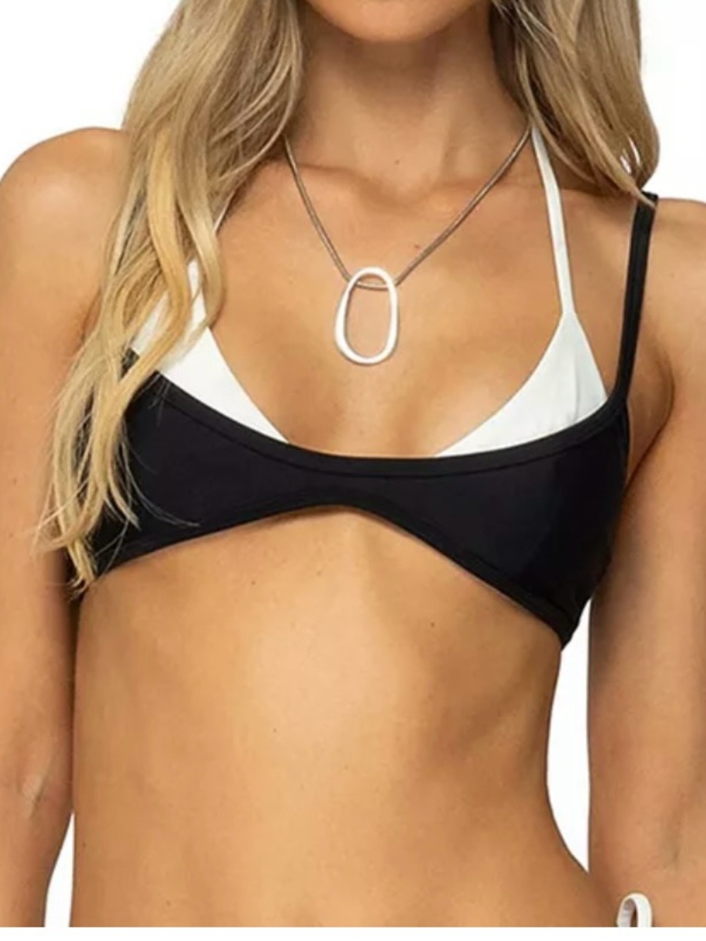 Edikted Women's Jessica Layered Bikini Top Sz:L